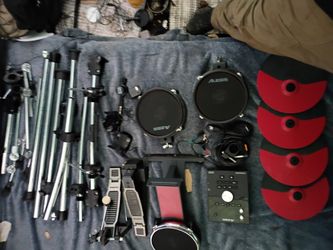 Alesis electronic drums and all pictured accessories