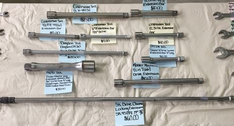 Variety Of Different Extension Bar Tools