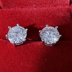 3.0CT Studs Moissanite