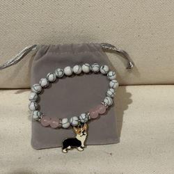 Corgi Gifts for Corgi Lovers, Tri Color Dog, Beaded Bracelet Corgi Jewelry