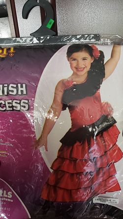 Kids Spanish Princess Costume Size L 12/14