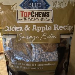 Dog Treats Blue Buffalo Top Chews Chicken And Apple Recipe Sausage Bites 
