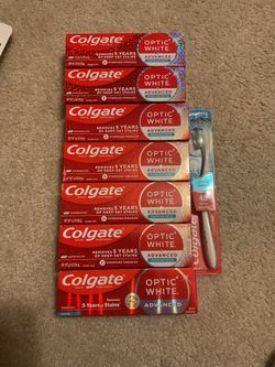 7 Colgate Optic Whit Advanced with Toothbrush ($20/set)