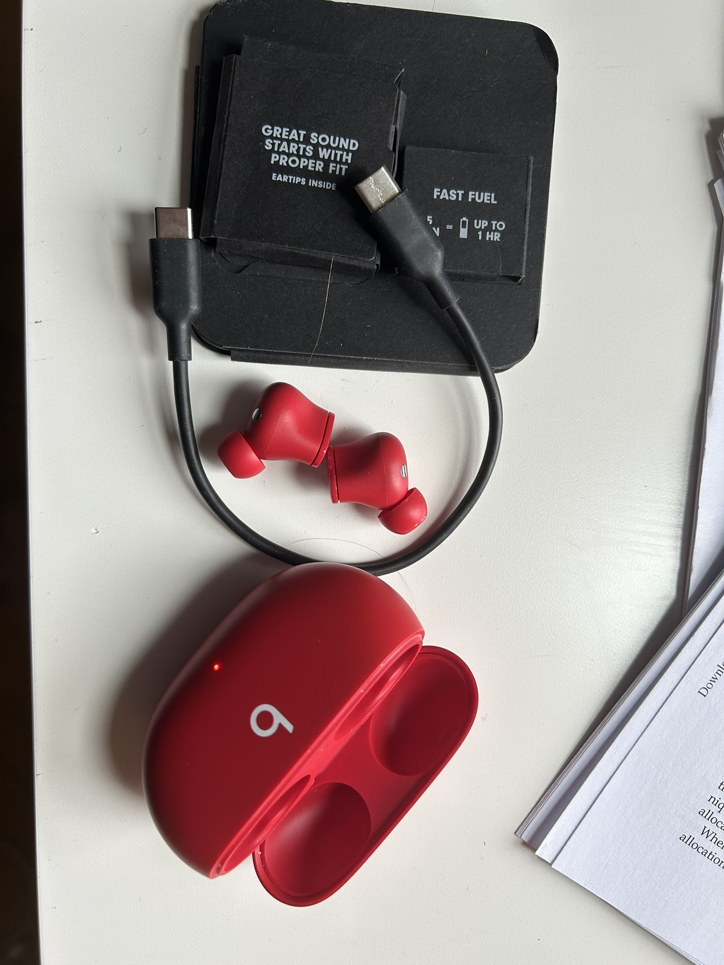 Beats Studio Buds In red (noise-canceling)