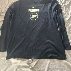 Purdue Black Nike Long Sleeve- XXL