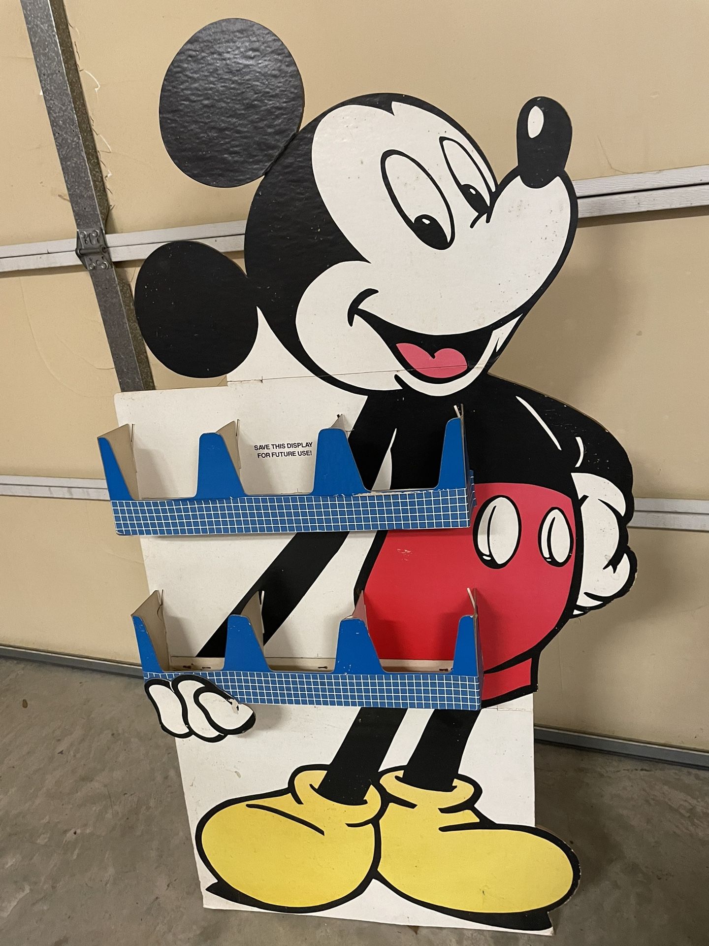 Vintage Walt Disney Mickey Mouse store display Simplicity pattern co. 1986 54” x 28”