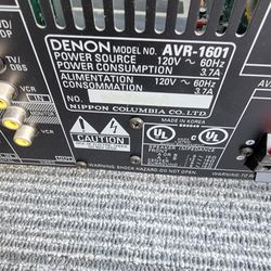 Denon avr1601 digital receiver surround and speaker set