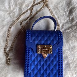 Fun Mini Blue Studded Crossbody