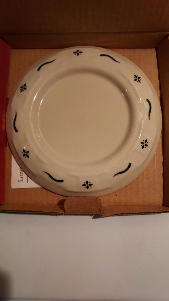 Longaberger Pillar Candle Holder In "Traditional Green"