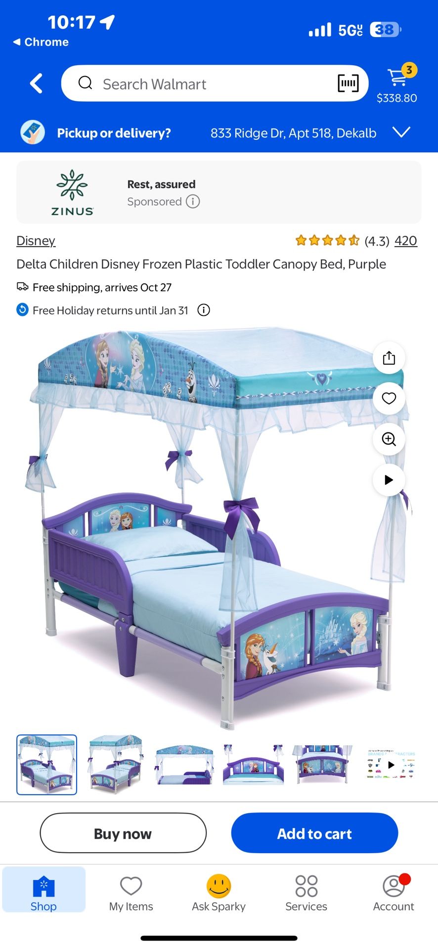 Frozen Toddler Bed With No Canopy
