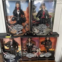 Harley Davidson Barbie Dolls – Complete Set of 5 NIB