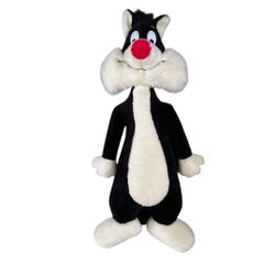 Vintage 1993 Sylvester Cat Plush Warner Brothers Stuffed Animal Co. 26" Tall