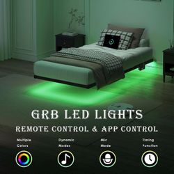 TWIN 10” FLOATING BED FRAME WITH LED/USB👉 4075 S 32nd St, Phoenix, AZ 85040