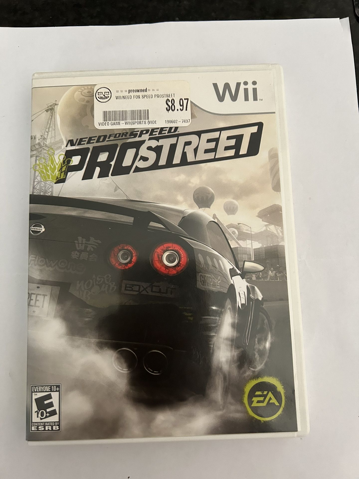 Need For Speed PROstreet Nintendo WII Game