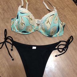 Calvin Klein lightly padded bra 34C& new tie up underwear M