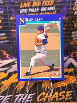 1991 Score Nolan Ryan #4 UER Texas Rangers HOF Blue Border