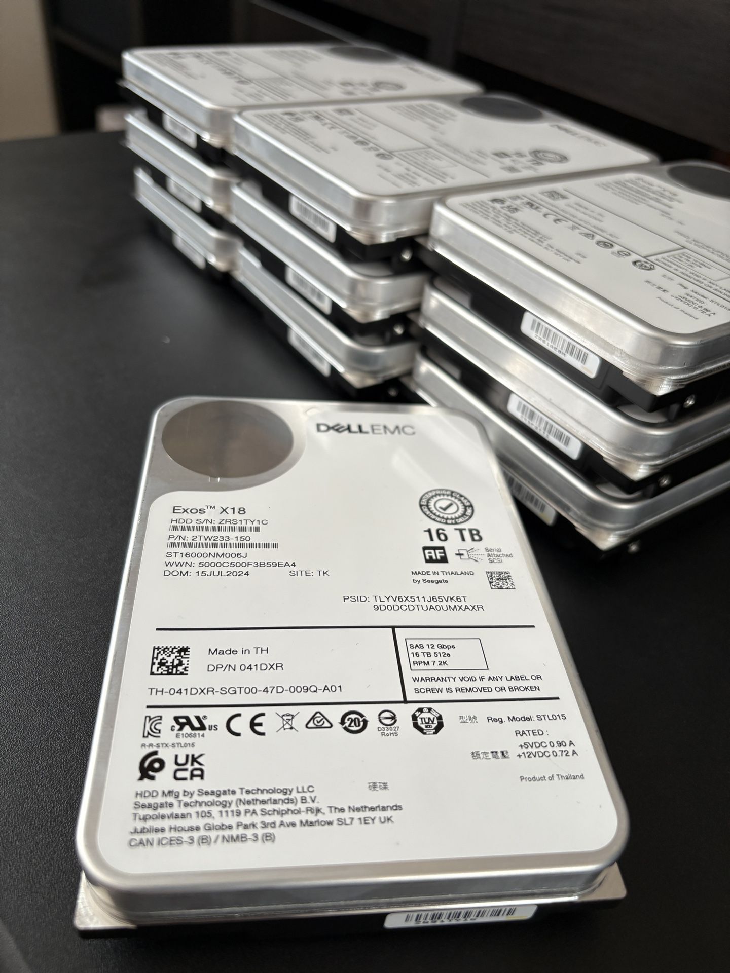 Dell 16TB Hard Drives (SAS)