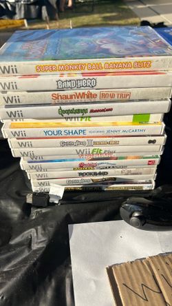 Nintendo Wii Bundle Everything In Picture Has Wii Play Disc Too!! No Controllers!!$80