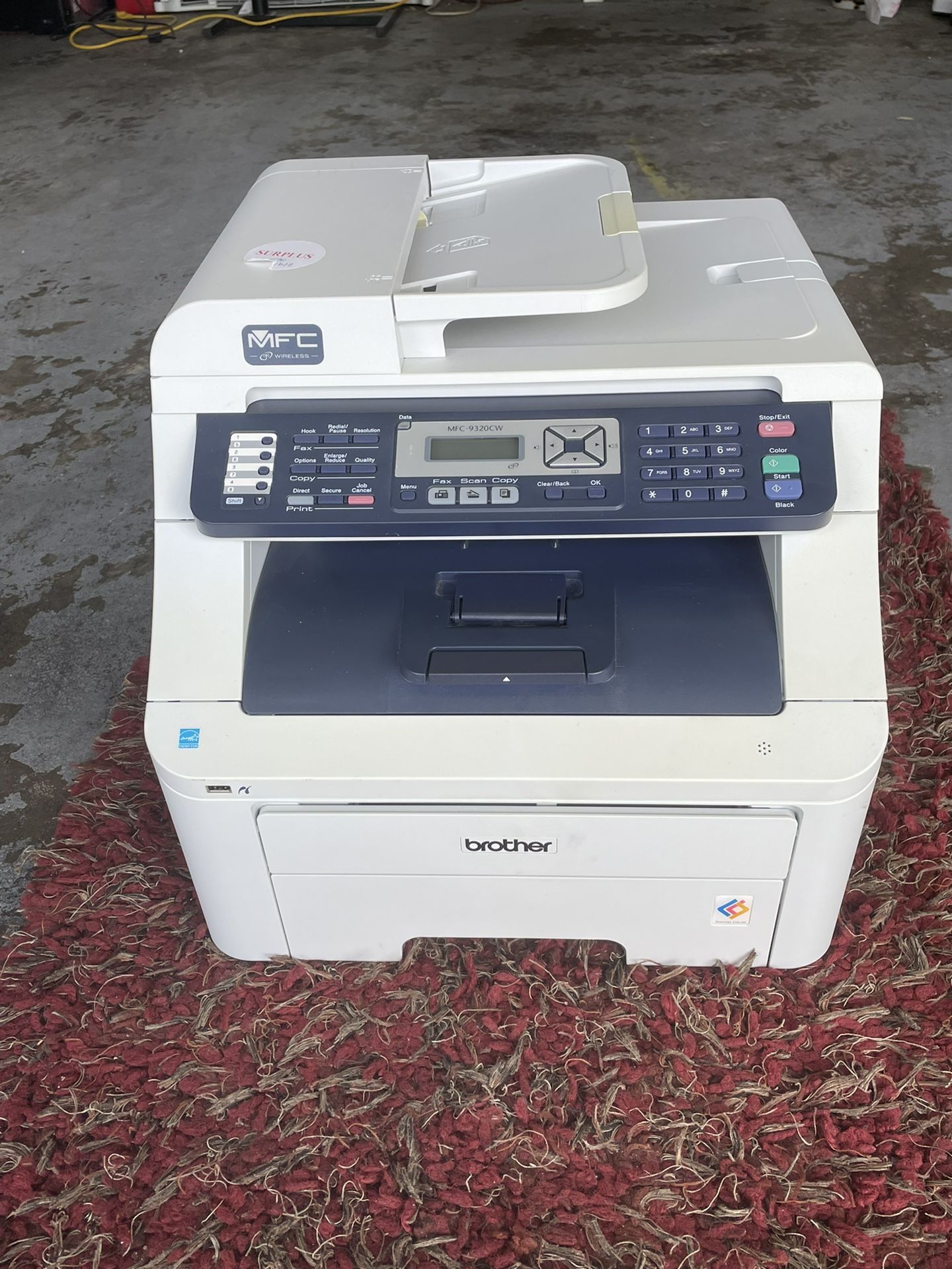 Brother MFC 9320 CW printer, copier, scanner and fax laser printer testedother MFC Shrief