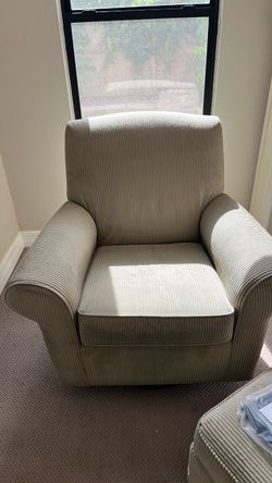 Swivel glider chair and ottoman
