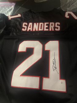 Sanders #21 Signed Football Jersey PSA Authenticated