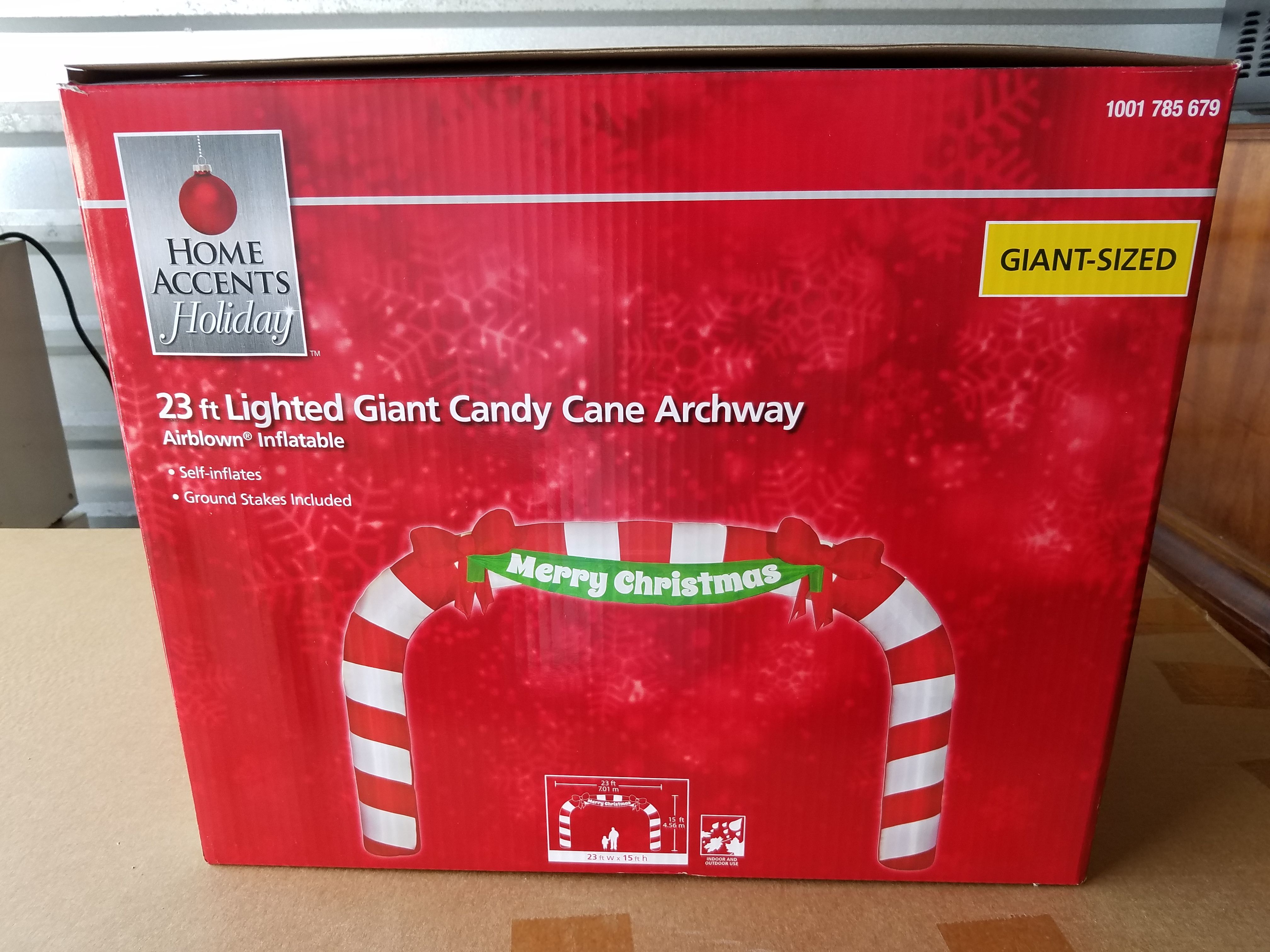 23ft Lighted Giant Candy Cane Archway