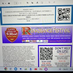 Tickets For Sale To Carolina Renaissance Festival In Charlotte