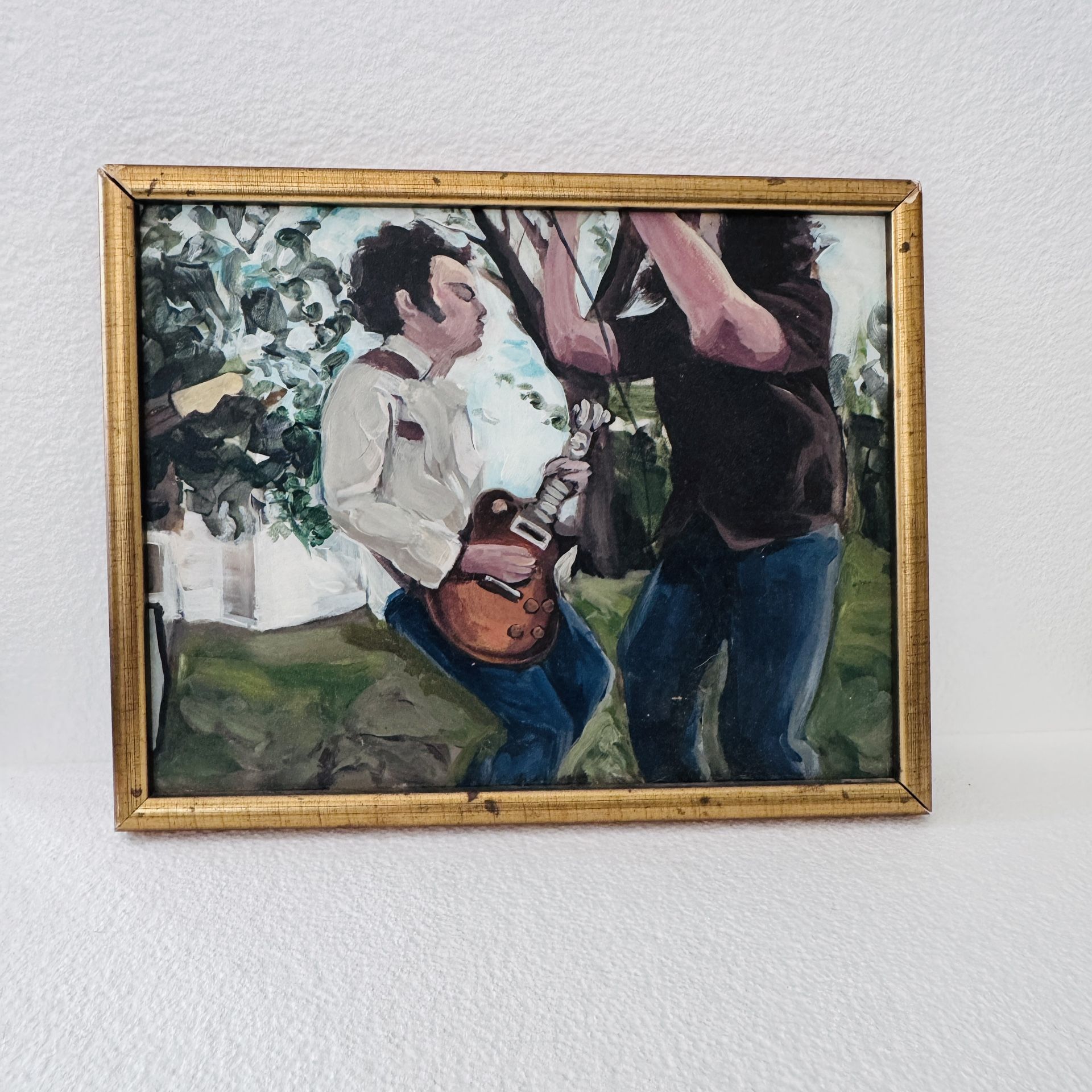 Bob Dylan Vintage Folk Art Painting – 1960s Electric Era – Original Framed Artwork