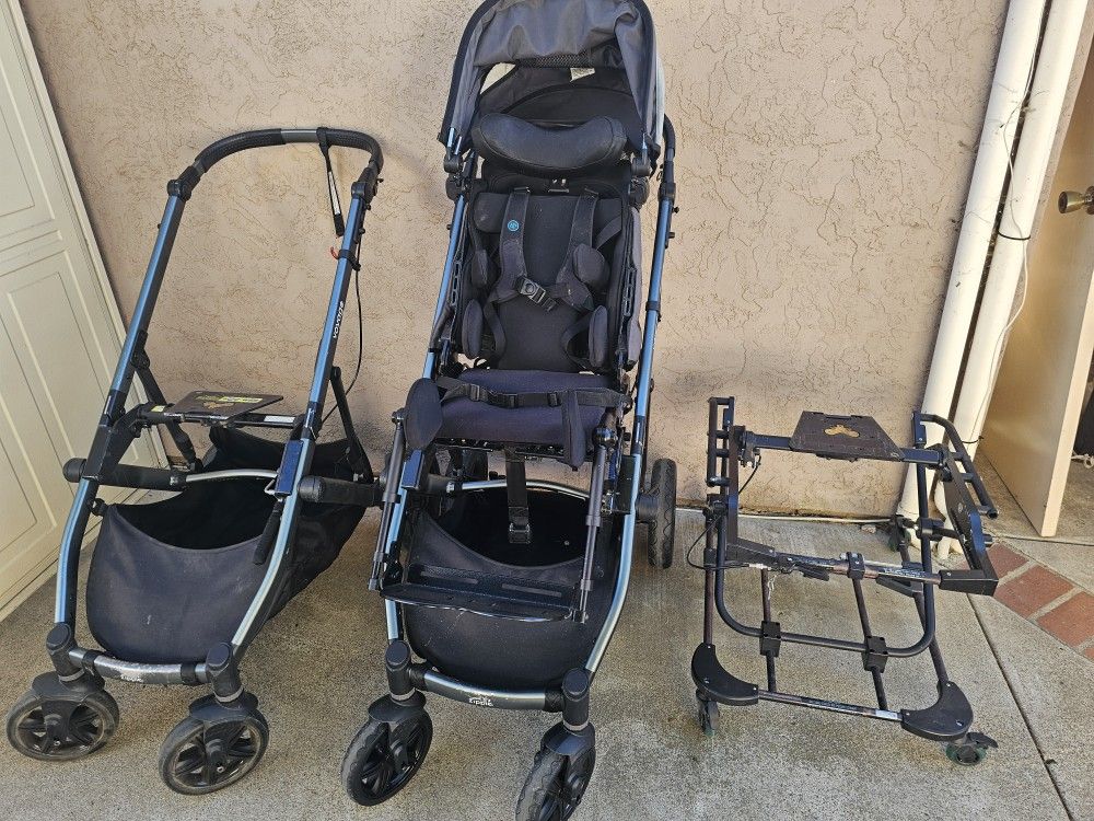 Zippie Voyage Stroller With Floor Base And Extra Stroller Base