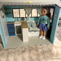 Beach Doll House With Accessories. $150