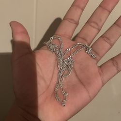 sterling silver Figaro link chain necklace