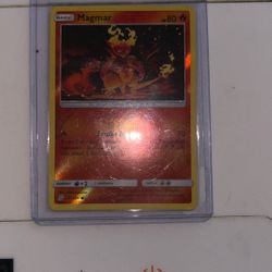 Basic Magmar Reverse Holo Holographic Pokemon Card 2019 Illus.  Hiroki Asanuma 21/236