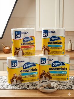 Charmin Essentials Mega Roll Toilet Paper Bundle