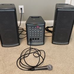 Kustom One PA system and Shure SM58 Microphone