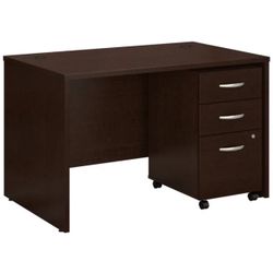 Bush Business Furniture 48W x 30D Office Desk with Mobile File Cabinet
