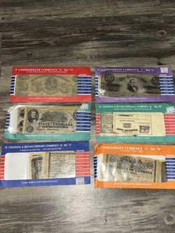 American Civil War Confederate Replica Currency Parchment Banknotes Sets A A B C D