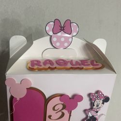 Minnie Mouse Gable boxes Party Supplies Party Candy Bags Treat Box Customized Treat Boxes Custom Candy Boxes  