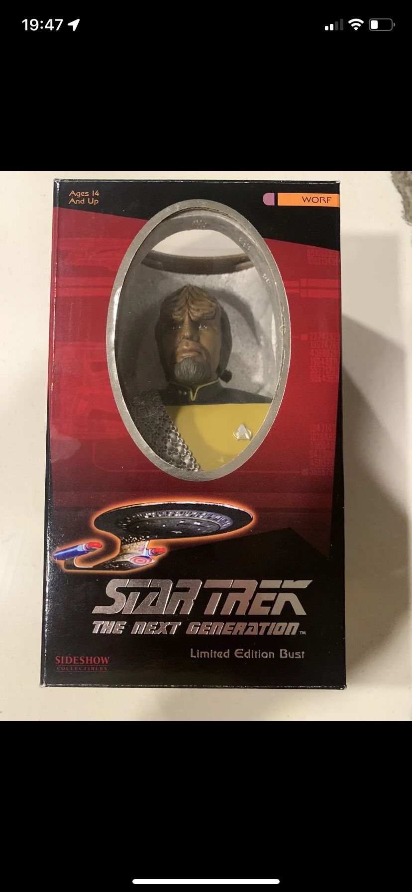 Star Trek Worf Bust - Next Generation Sideshow Collectibles - Limited Edition