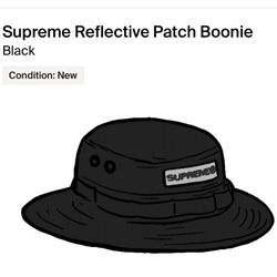 Supreme Reflective Patch Boonie Black