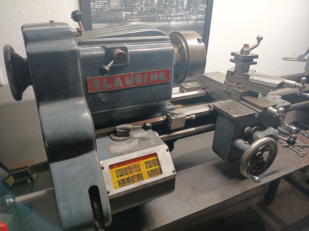 Antique 1949 Clausing Metal Lathe. Runs Beautifully! 