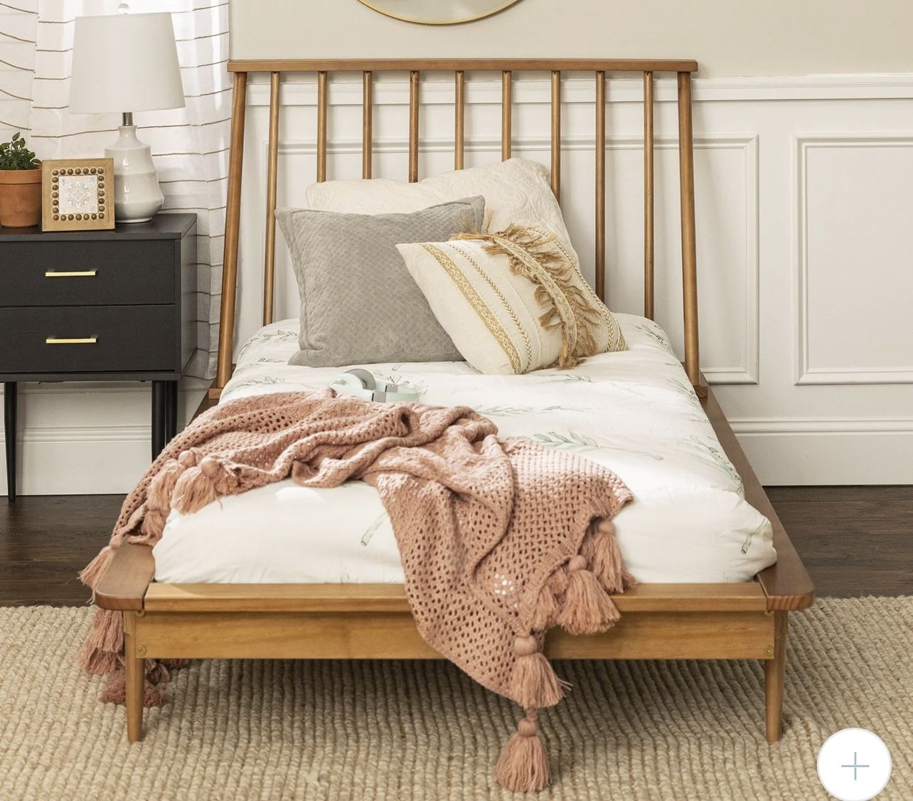 Brand New Caramel Spindle Twin Bed