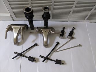 Bathroom faucets Two silver toned Project Source