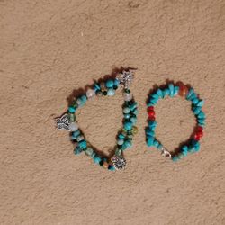 Handmade Gemstone Bracelets X2