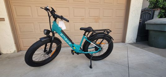 Engwe E26 Gem Blue Fat Tire E-Bike - ONLY 122 Miles! - Like New