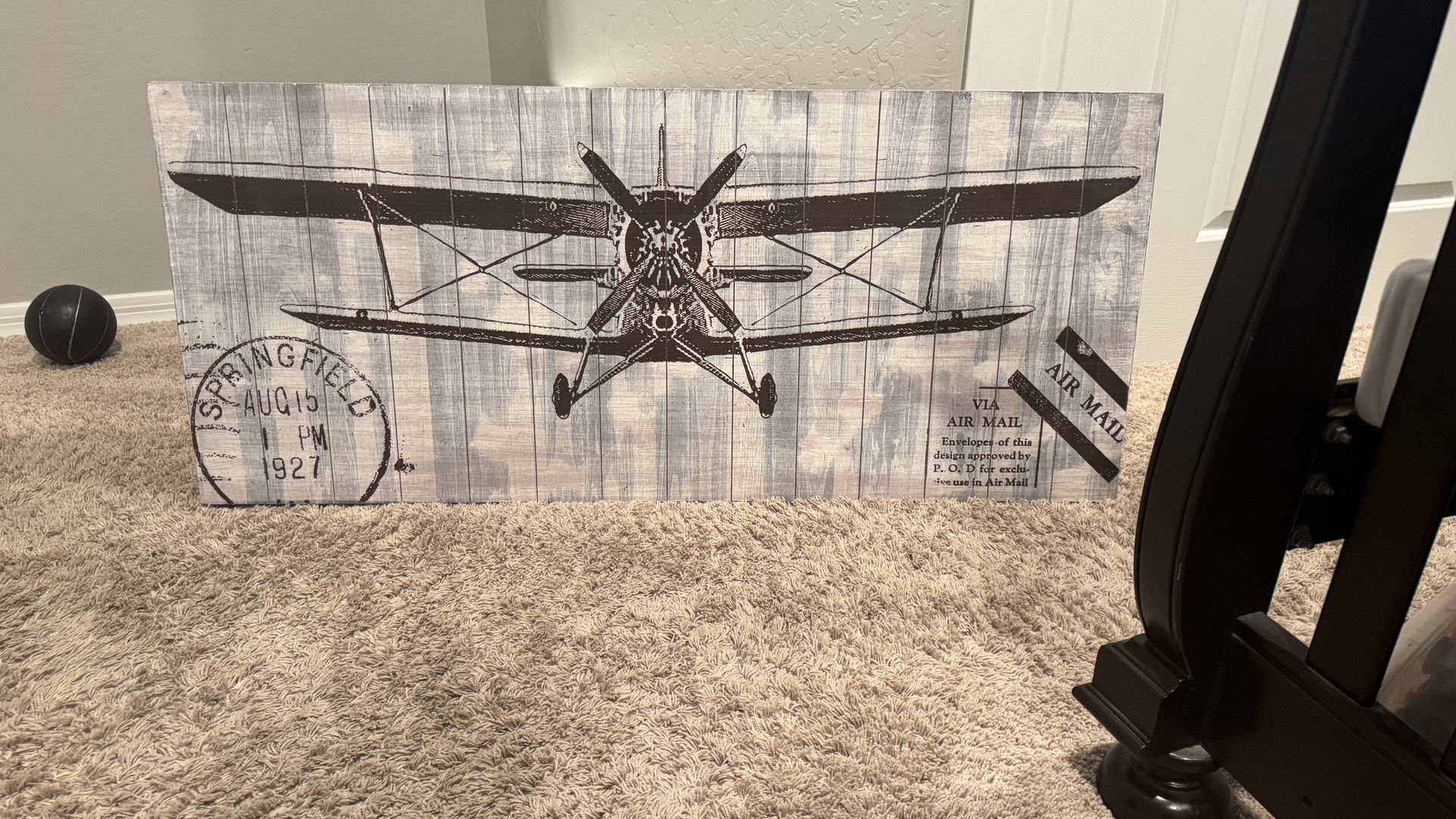 Airplane Wood Large Decor. Great Piece!!!