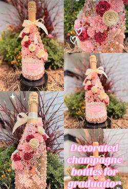 Custom Decorated Champagne Bottle