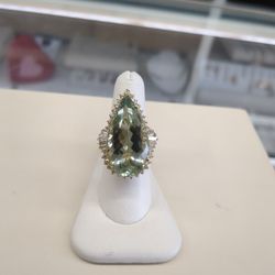 14k Solid Gold Ring Diamond Around It 16.5 Grams Size 8 Layaway Available 10% Down If You Are Interested Please Ask For Maribel Thank You 