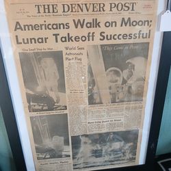 Original Moon Landing Newspaper