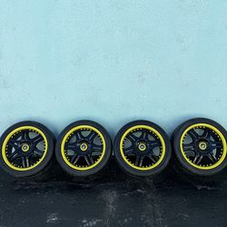 17” Yellow JDM Wheels w/ Nexen NEO GEN Tires – Honda Toyota Subaru Nissan Mazda (Japanese Cars)