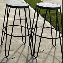 Metal Stools x2 *Like New*
